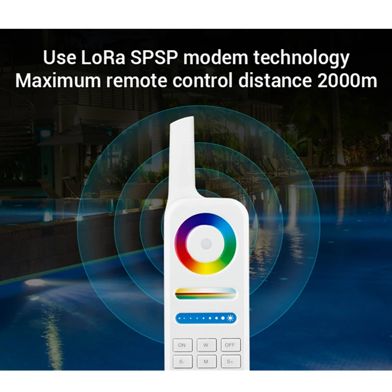 ATA Boxer-Télécommande pour Lumière LED Sous-Marine, Fonction Complète, RVB + CCT, 8 Zones, 433MHz, Série 433MHz, FUT086