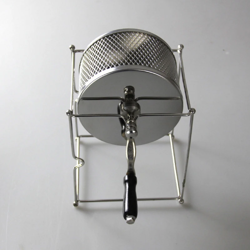 HiBPFV สแตนเลส Cranked อบถั่วเครื่องกาแฟ Bean Roaster ลูกกลิ้งเครื่องเบเกอรี่