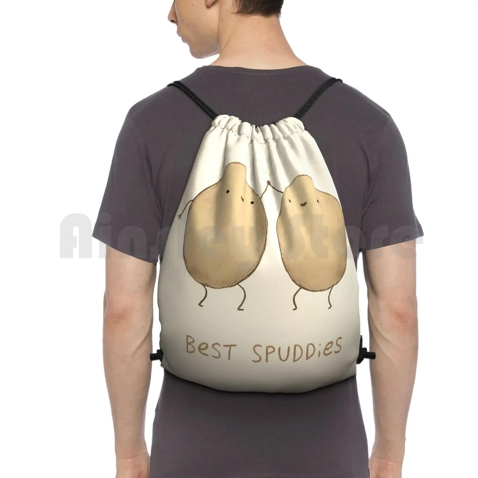 Best Spuddies Backpack Drawstring Bag Riding Climbing Gym Bag  Best Spuddies Spuddies Potato Potato Potatos Tato Tots Tater