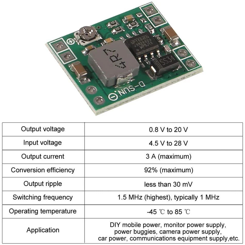 DC-DC Voltage stabilized power supply module Adjustable boost& buck voltage regulator module LM2596S-ADJ MT3608 MP1584EN