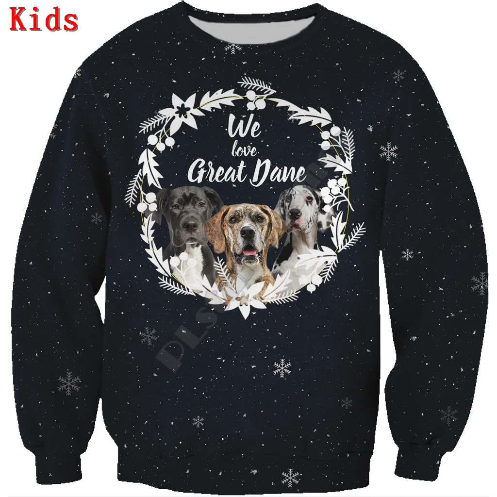 

Autumn Winter Great Dane 3d printed Hoodies Pullover Boy For Girl Long Sleeve Shirts Kids Christmas Sweatshirt 03