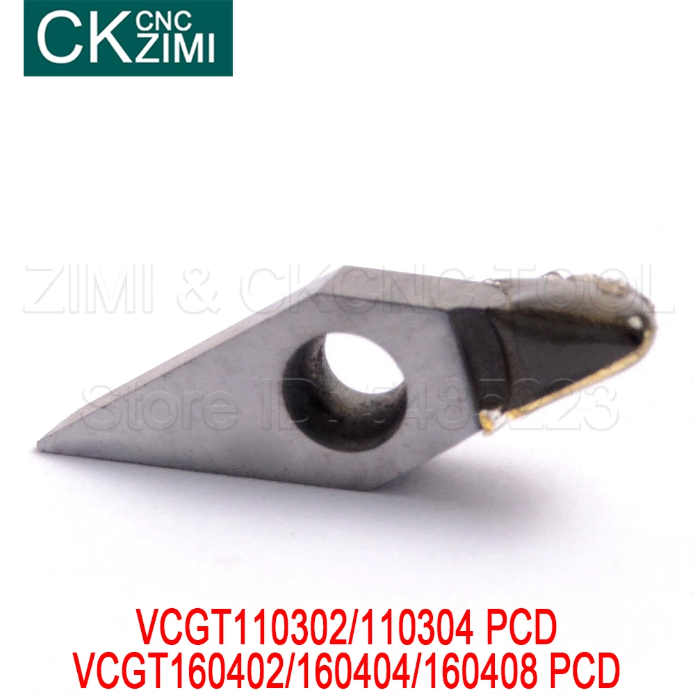 Imagem -05 - Pcd Diamond Insert Turning Ferramentas Cnc Vcgt para Alumínio Cobre Pedra Madeira Vcgt110302 Vcgt110304 Vcgt160402 Vcgt160404 Vcgt160408