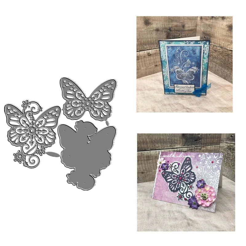 

Metal Cutting Dies and Scrapbooking For Paper Making Triple Layered Butterflies Die Embossing Frame Card Craft NoStamps