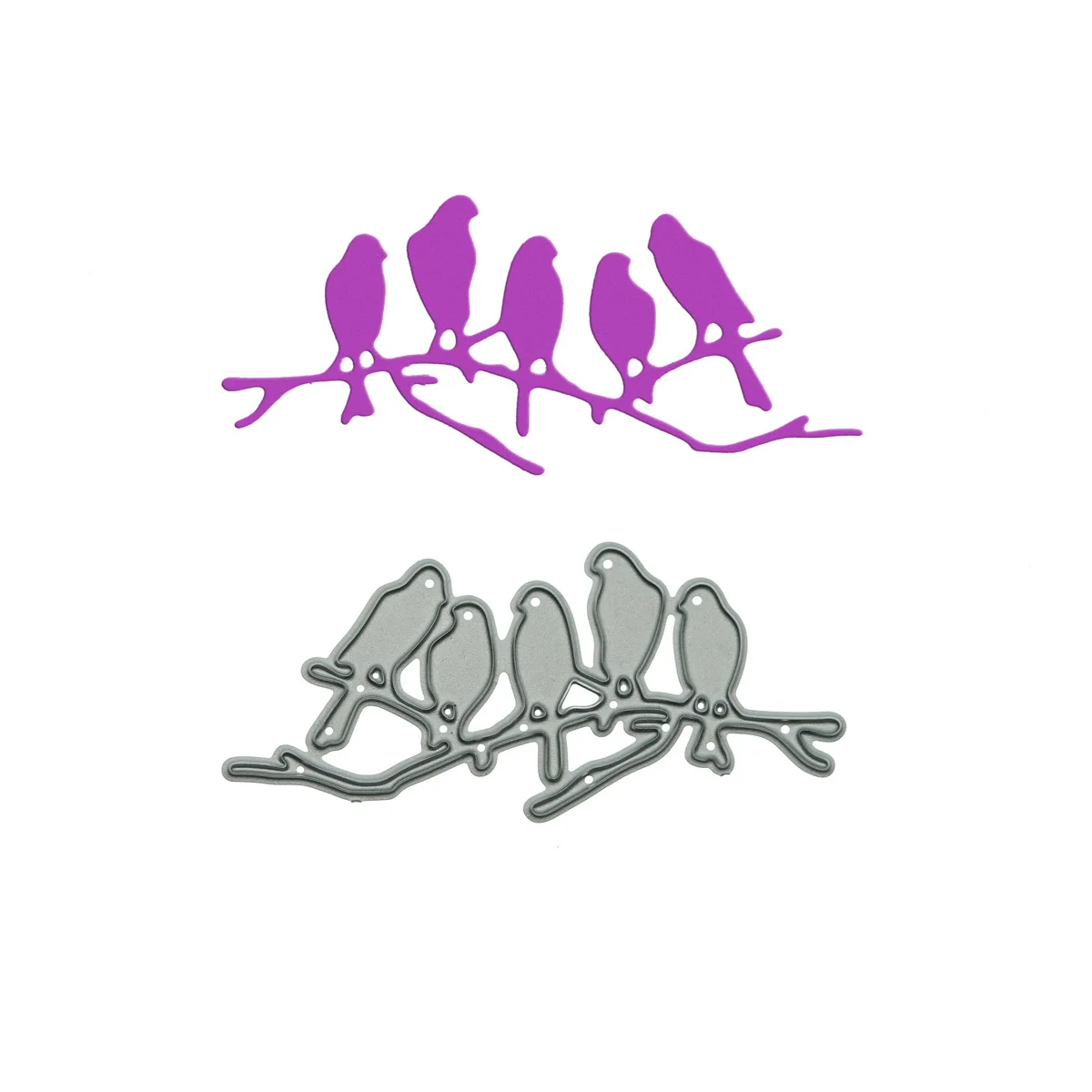 Small Size Birds On a Tree Branch Pattern Metal Cutting Dies For Scrapbooking Photo Album Decorating Craft Paper Cutter Mold