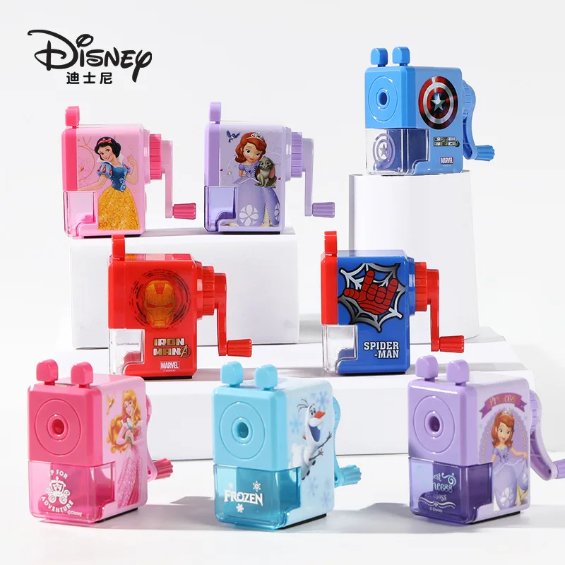 Disney Princess Elsa ดินสอ Sharpener การ์ตูน Marvel Iron Man รายการเครื่องเขียน Mickey Minnie ปากกามีด Art Sharpener ของขวัญ