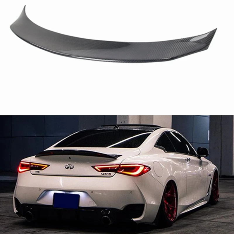 

For Infiniti Q60 Q60S Spoiler TC1 style High quality carbon fiber material Car Rear Wing Spoiler 2016-2019 year