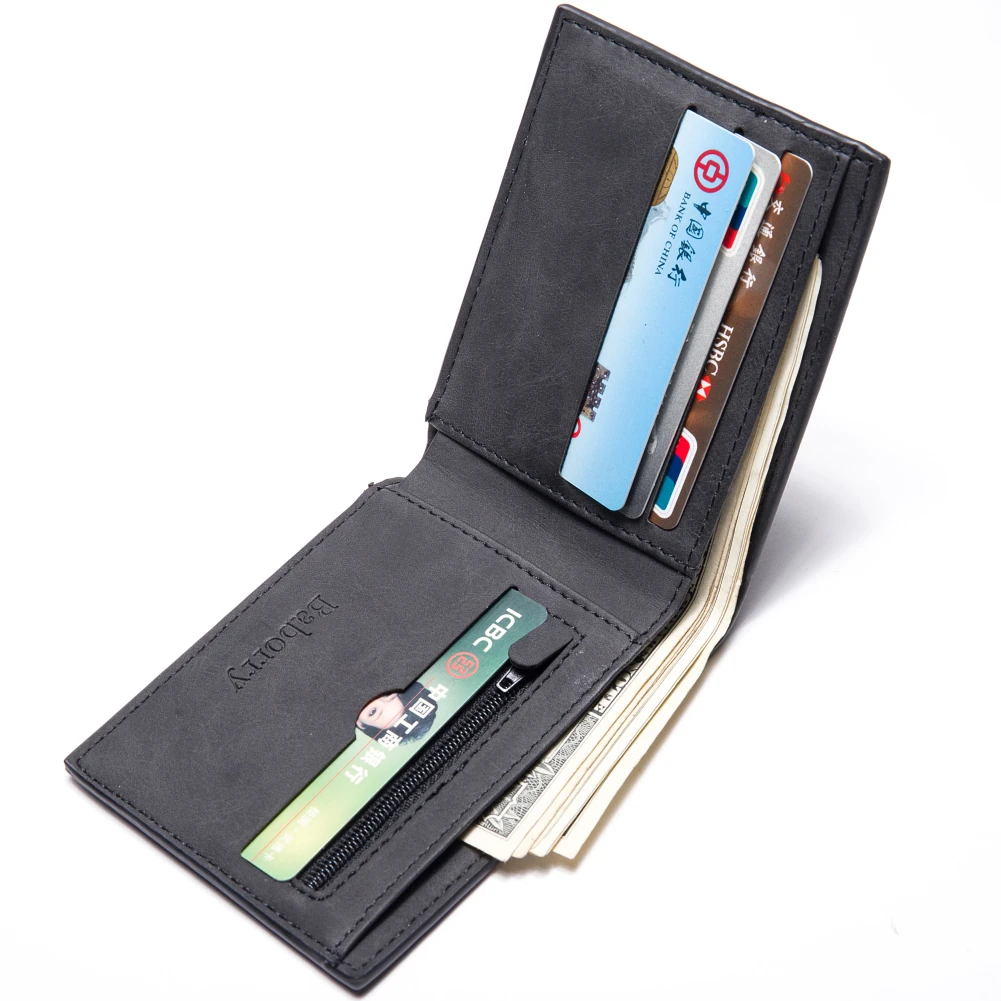 Neue 1 stücke Hohe Qualität Mode Mini männer Luxus Business-Wallet Card Halter Mann Geldbörse Münze Tasche Zipper Geschenk für Männer