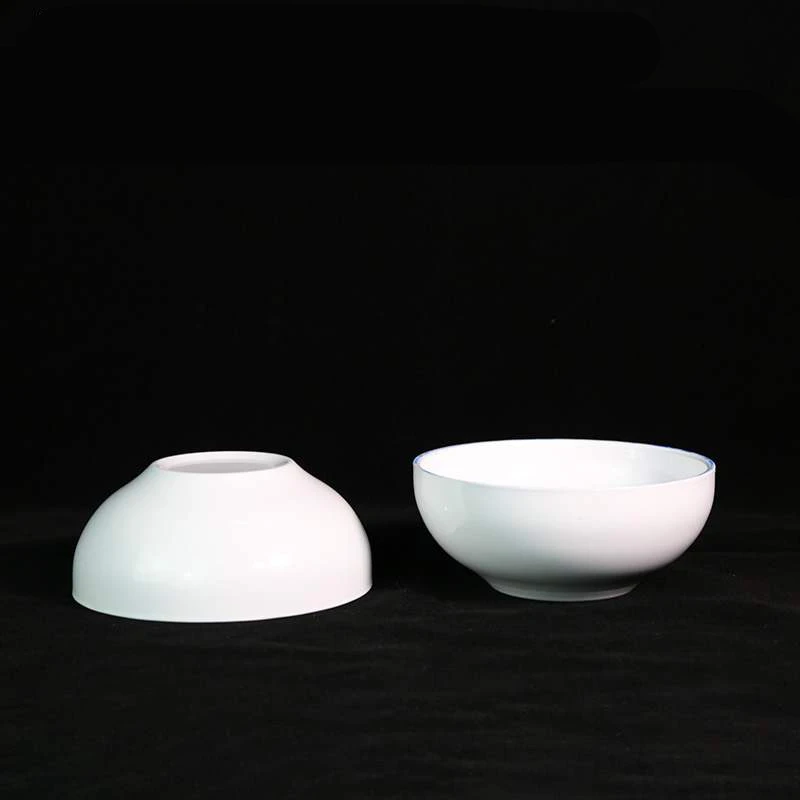 Water from Above Bowls (White,Dia 13.5*H5.5cm) Magic Tricks Stage Illusion Gimmick Props Comedy Empty Double Bowl of Water Magia