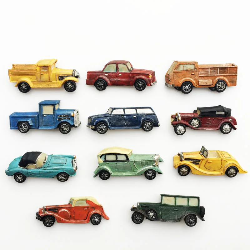 Creative magnetic refrigerator pasted American and European 3D classical classic car children's education crafts Fridge Magnet