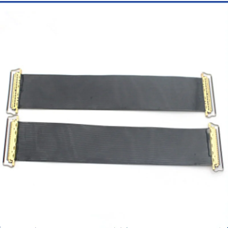 Laptop EDP screen wire with double end with pull ring 0.5 mm40P black film FFC/FPC soft strip wire with IPEX head