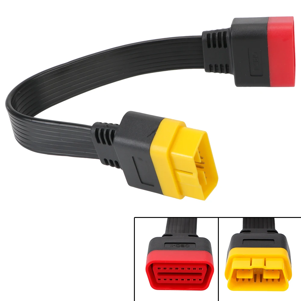 

Car Diagnostic Connectors 32cm OBDII Extension cable OBD2 Scanner Extended Adapter ELM327 16 PIN Male to Female