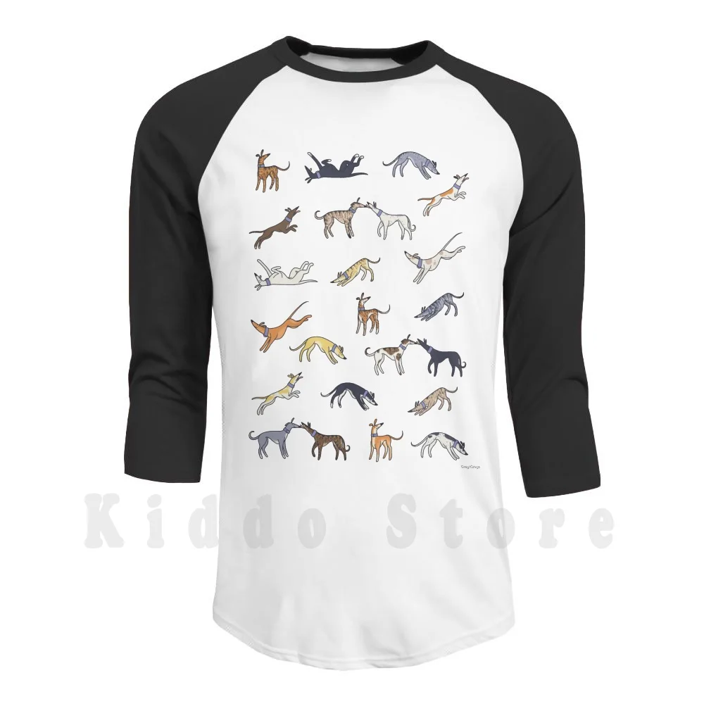 Leaps And Hounds ( White ) Hoodies Long Sleeve Greyhounds Whippet Italian Greyhound Dogs Greyhound Rescue