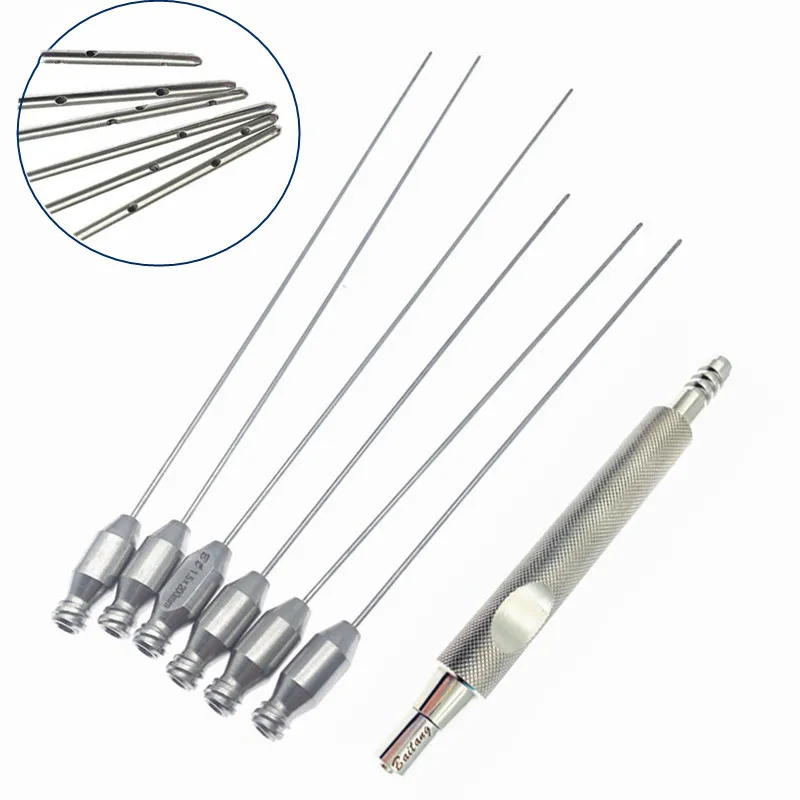 

Stainless steel Liposuction Cannula liposuction injection needles Infiltration Cannulas Fat Aspiration tool and handle