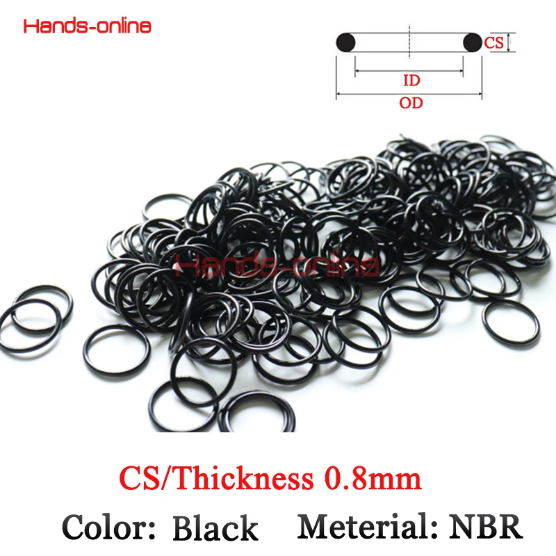 10x NBR Rubber O Ring Thickness/Wire/CS 0.8mm Oil Sealing Gasket Automobile Sealing O Ring O-Ring  Gasket Oil Washer gaskets