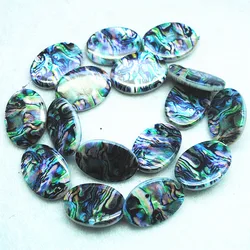 22PCS Nature Shell Beads Oval Shape Mother Of Pearl With Abalone 13X18MM For Women Necklace Making New Designs