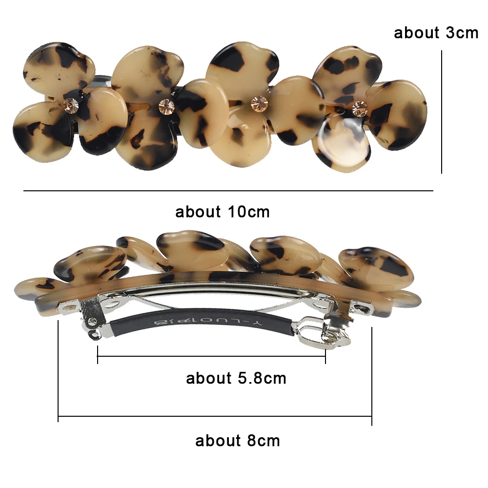 Women Hair Accessories High Quality Sweet Pearls Acrylic Flower Hair Barrette Vintage Hair Clip For Girls