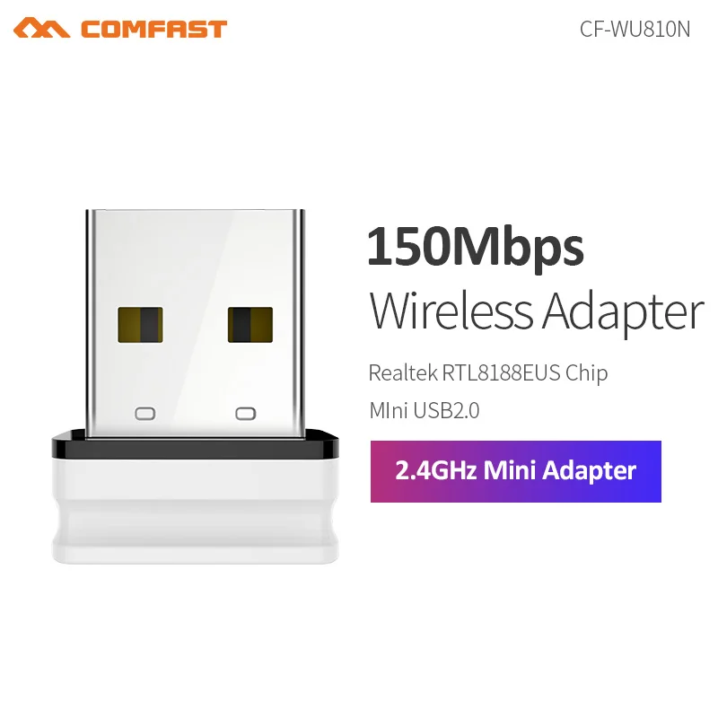 Miniadaptador WIFI para PC, antena Wifi USB de 150Mbps, RTL8188EU, receptor inalámbrico, dongle, emisor de señal, tarjeta de red