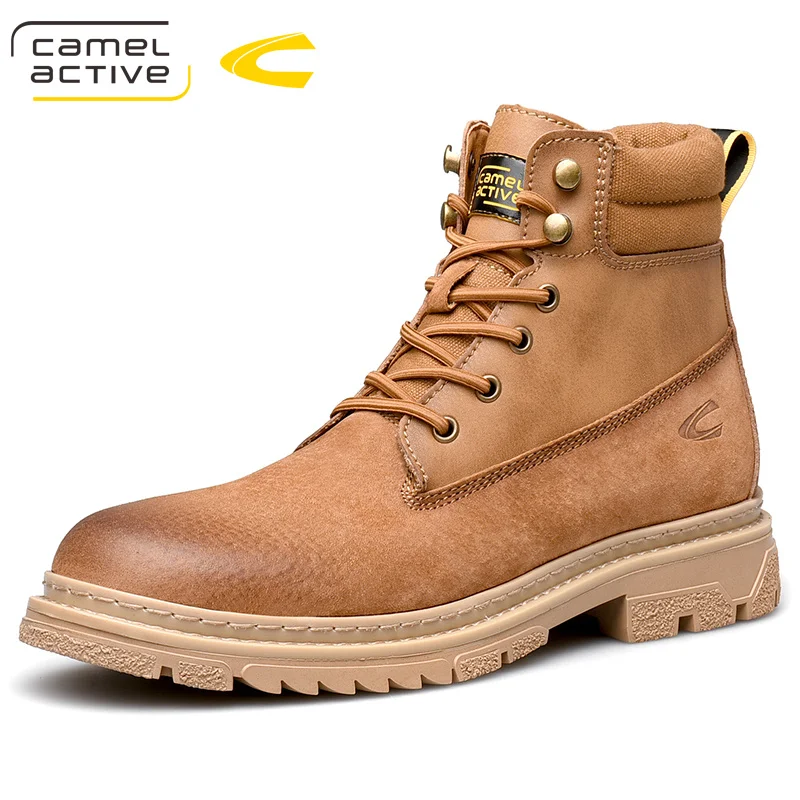 

Camel Active New Men Boots Outdoor Tooling Soft Cushioning Pigskin Leather Quality Tactical Ankle Boats Army Men Botas