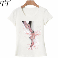 Elegant Art Tees Ballet Old Shoes New Dance T-Shirt Casual Tops Woman Funny Camisetas Summer Fashion Women t-shirt