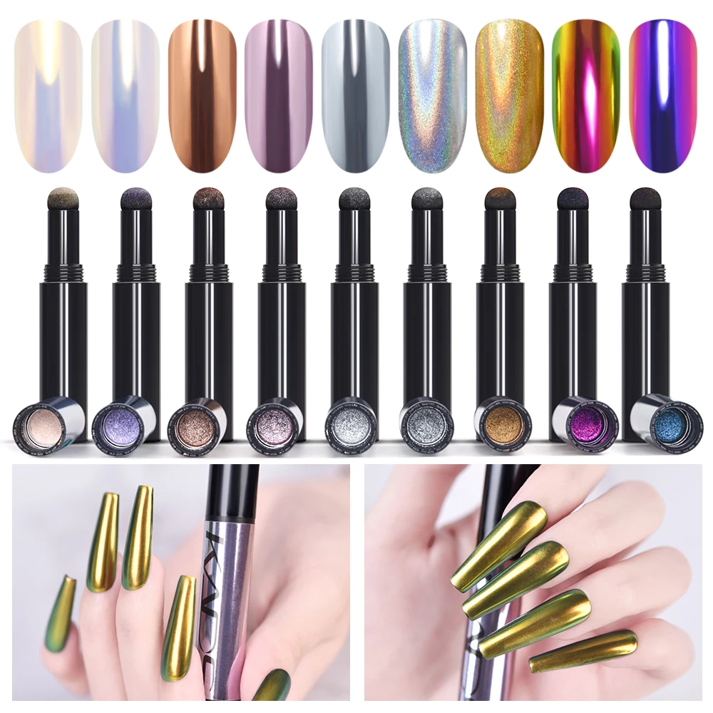 Proszek do paznokci poduszka Pen Nail artystyczny Manicure lustro metalowy proszek akrylowy do samodzielnego zdobienia paznokci paznokcie hologram chromowany proszek 0.5g