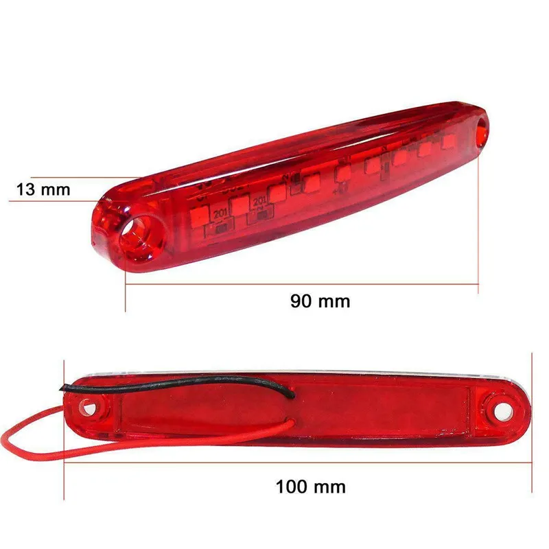 2PCS 9SMD Red Trailer Lights 12 v Side Marker Light Caravans Rear Light Trailer Light 12 v Rear Truck Lights LED Lamp 12v