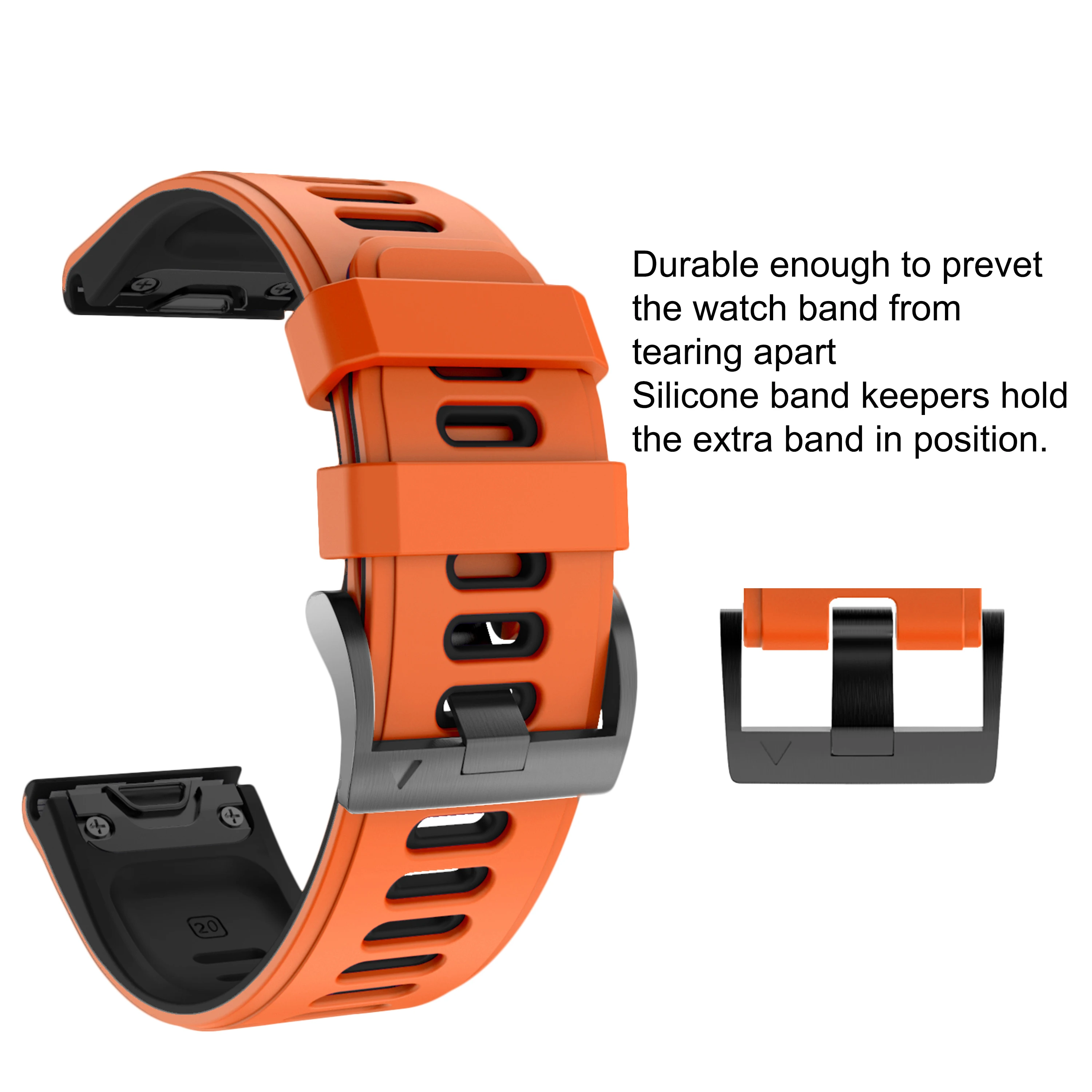 20 22 мм 26 мм спортивный силиконовый ремешок для наручных часов для Garmin Fenix 6X 6 6S Pro 5X 5 5S Plus 3 HR легко подходит для быстрого крепления wirstband