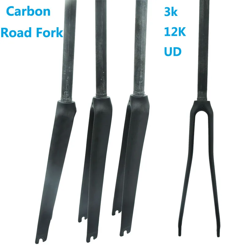 

Carbon Fork 700C Road Bicycle Fork for 23C 25C 28C Bike Front Fork Matte Black 3K 12k UD TORAY Carbon Fiber