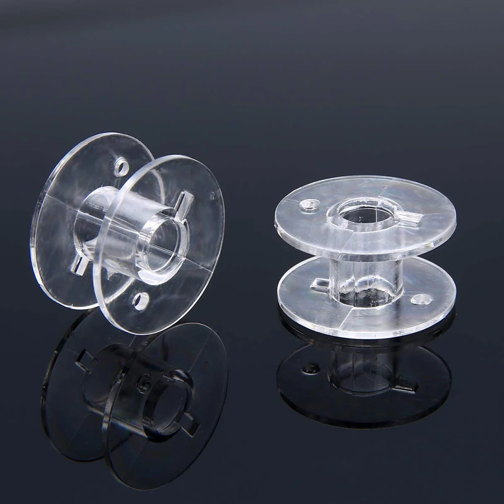 10/20Pcs Transparent Plastic Sewing Machine Bobbins Empty Bobbins Spools for Most Home Sewing Machine DIY Sewing Accessories