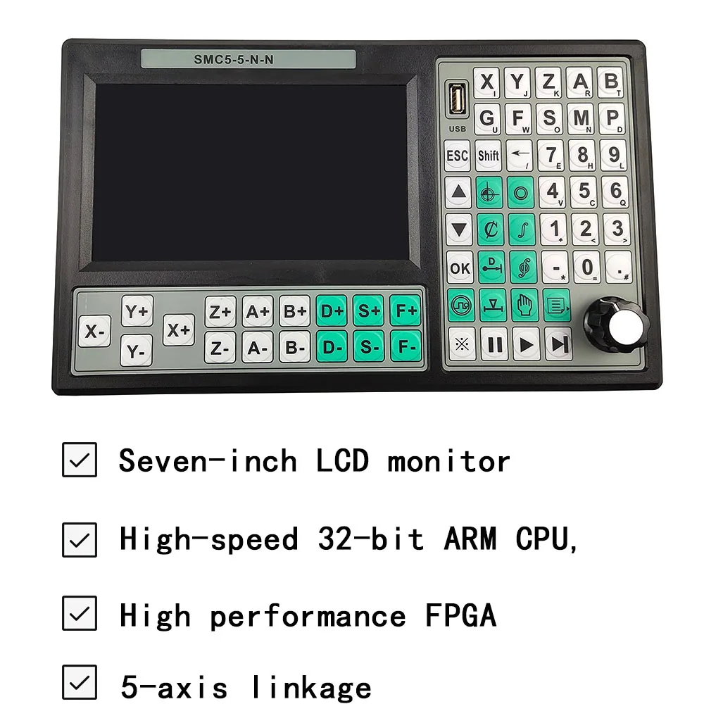 CNC controller instead of Mach 3 USB control motion card RTCP engraving machine offline control 5 axis 500KHz 7 inch silk screen