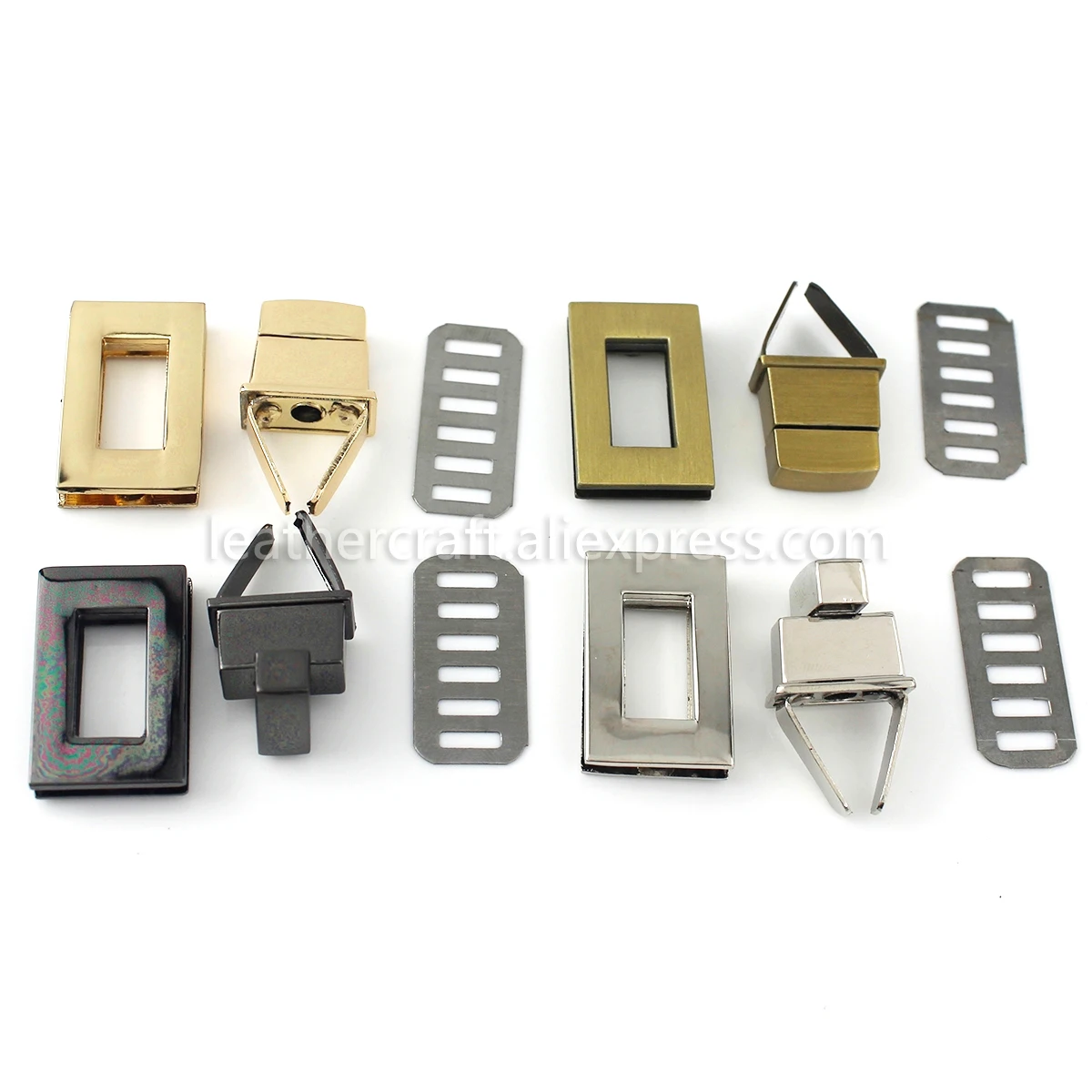 1x Metal Square Tiny Bag Turn Lock Twist Lock Clasp Leather Craft Women Bag Handbag Shoulder Bag Purse DIY Hardware 1-1/16\