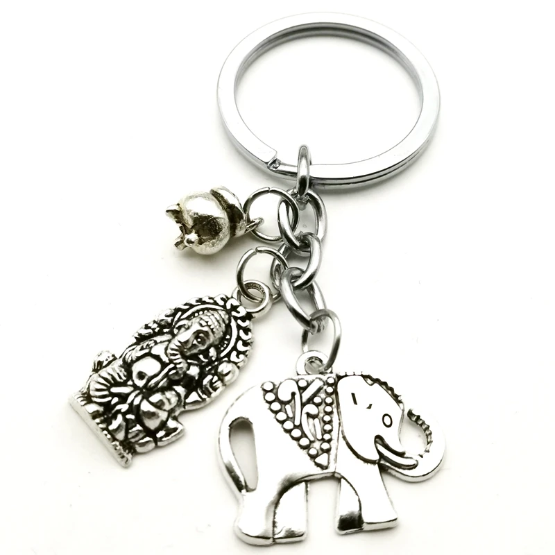 New Tribal Ethnic Keychain Unique Bohemian Gift Keychain Incense Burner Jewelry Elephant Car Keychain Female