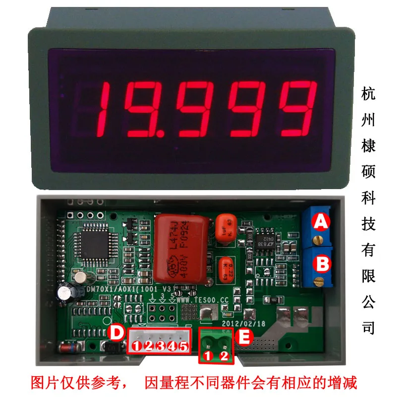 

TDM10X1/TDM1001/20V/10V Four-half display DC voltmeter, serial communication,232/485