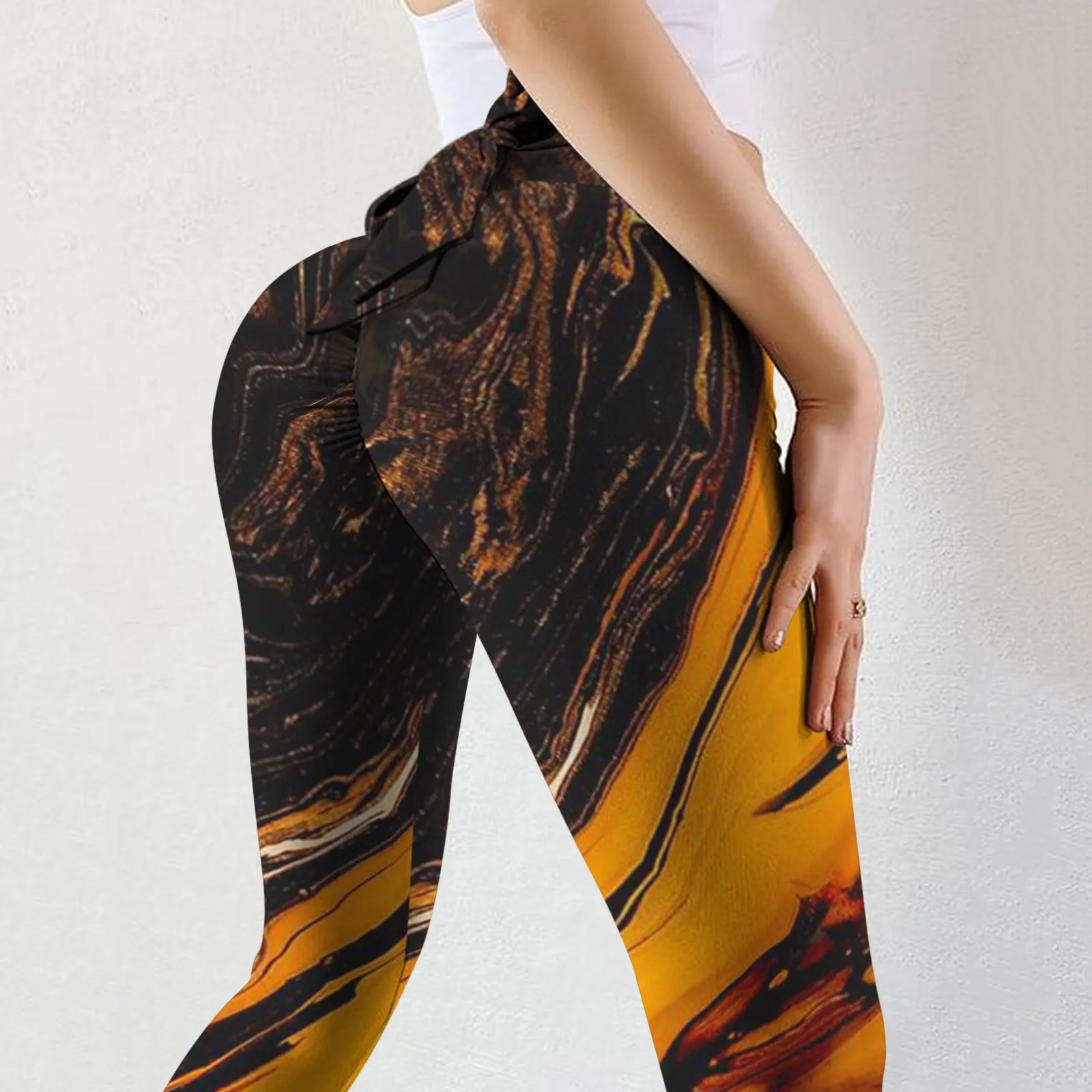 Sexy Black Tie Dye Print Leggings 2021 Women Fitness Colorful Push Up Legins Workout Gym Clothing Spandex Printed Yoga Pant#g30