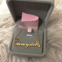 Stainless Steel Customized Necklace Personalized Crown Double Names Pendant For Women Girl Nameplate Butterfly Choker Necklaces