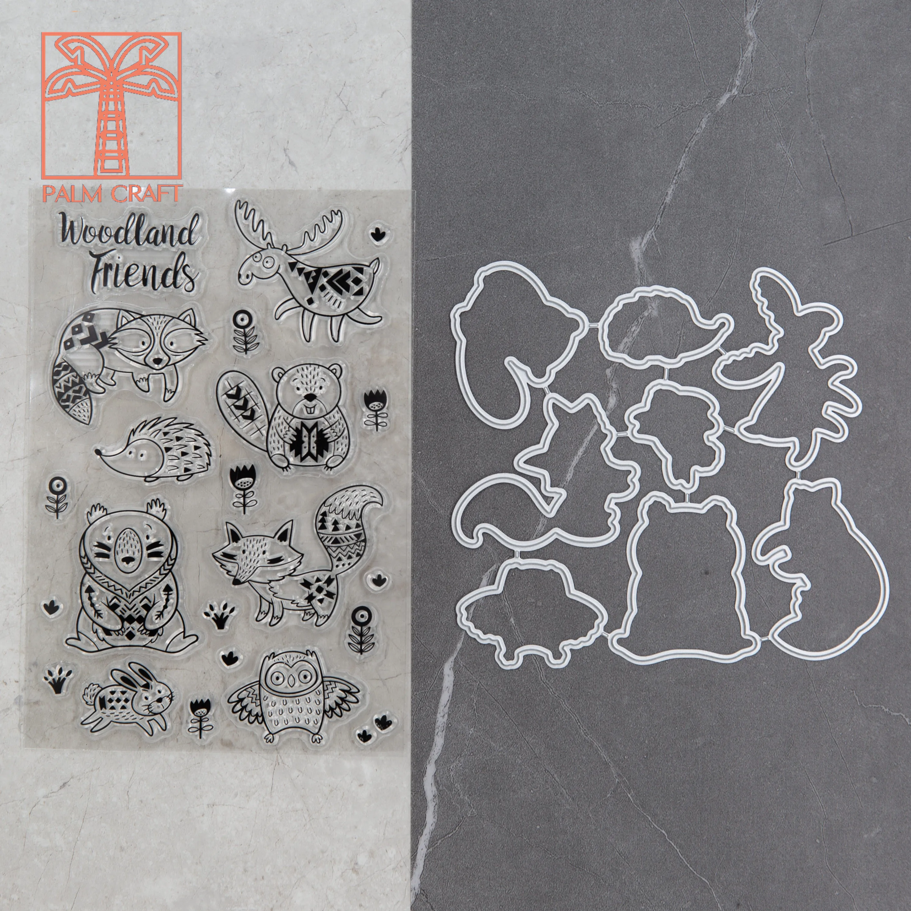 

wood animals flower Metal Cutting Dies stamps and dies 2020 DIY Scrapbooking Stencils Paper Album Cards Embossing clear stamp B2