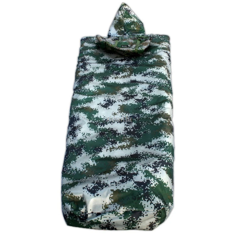 

Outdoor Waterproof Breathable Camouflage Nylon Thick Down Cotton Sleeping Bag Indoor Lunch Break Mummy Sleeping Bag 3 Season