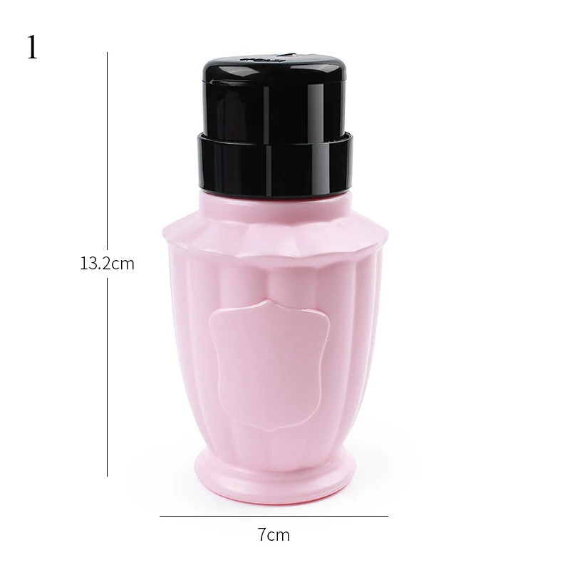 5/200 ML Empty Pump Alcohol Press Lotion Cleaner Bottle Dispenser Makeup Refillable Nail Polish Remover Liquid Container Tools