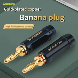 Xangsane XS-6001Au 4pcs pure copper gold-plated sapphire banana plug speaker amplifier decoder connector diy wire accessories
