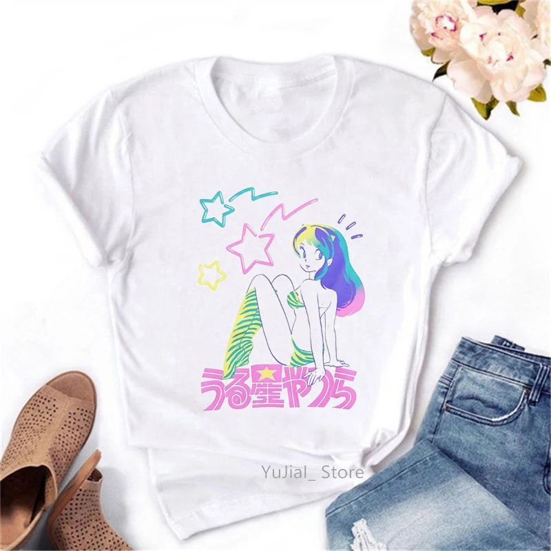 Camiseta de Anime Harajuku Kawaii para mujer, camiseta de Ranma para mujer, camisetas de Rumiko Takahashi 2024, novedad de 1/2