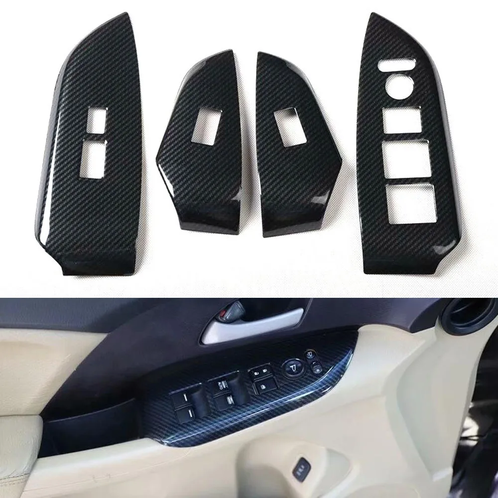 

For Honda Odyssey 2009-2014 Left Hand Drive Car Window Lift Switch Cover Stickers Trim Interior Car Styling Moldings