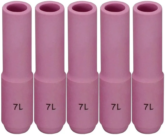 TIG Alumina Nozzles Ceramic Cup Long 10N47L #7 7/16  (D11.0*76mm) Orifice Fit SR PTA DB WP 17 18 26 TIG Welding Torch 5pk