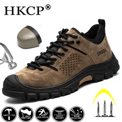 New Men Work Shoes Steel Toe Breathable Rubber Anti-Smash Construction Work Safety Boots Industrial Security Man Boots 39-44 45