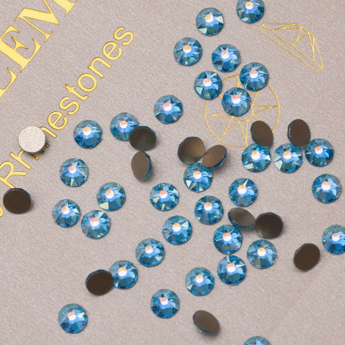 YANRUO 2088 Cold New Element AB Strasssteine, nicht heißklebend, flache Rückseite, SW Gems, zum Aufkleben auf Nägel, Kristalle für Bastelarbeiten – Detail 3