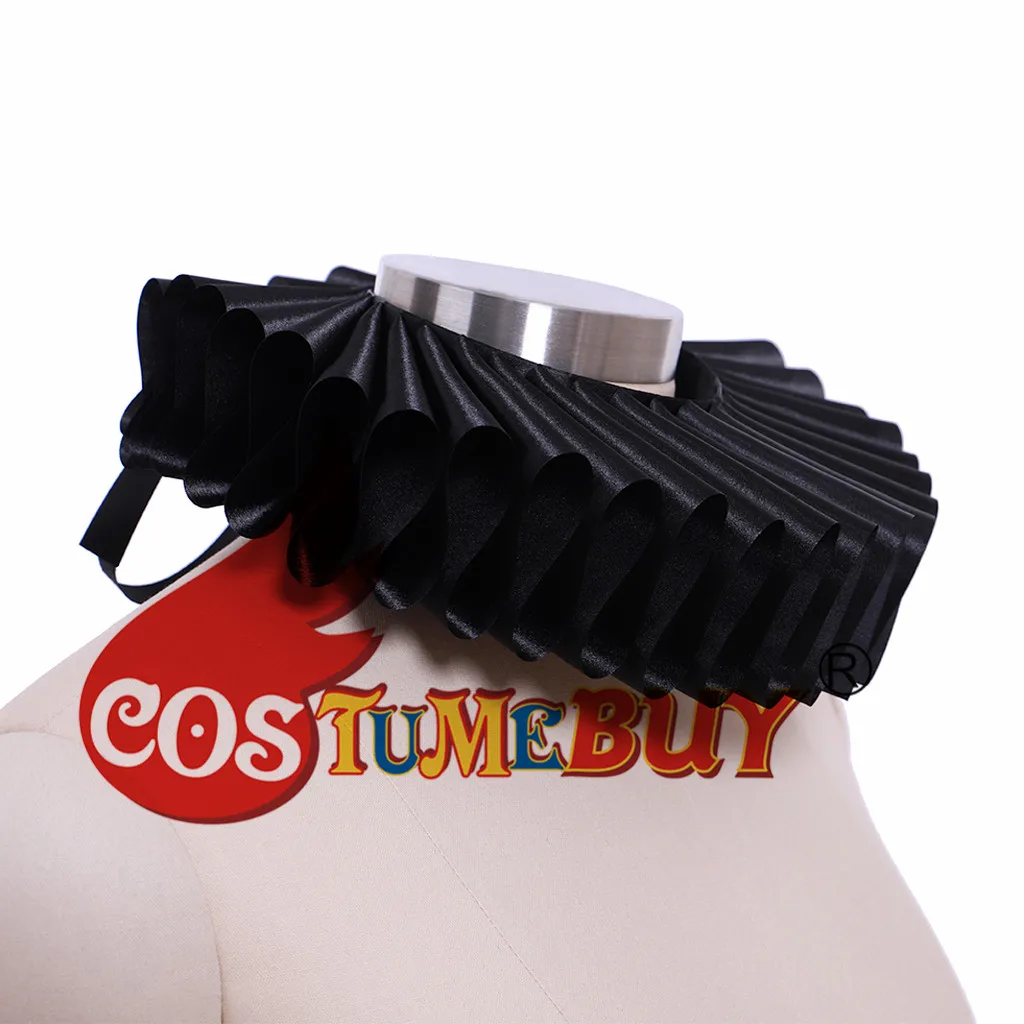 Costumebuy Có Thể Tháo Rời Cổ Trắng Đen Ren Victoria Cổ Ruffs Xù Lông Jabot Phong Cách Khoa Học Viễn Tưởng Cổ Tay Cướp Biển Cosplay Đạo Cụ