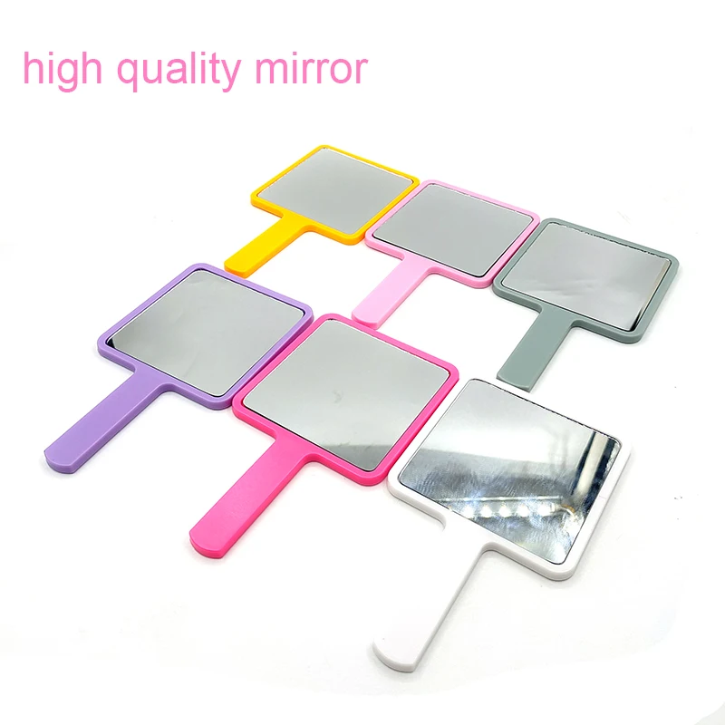 Custom Handheld Makeup Mirror Square Makeup Vanity Mirror with Private Label SPA Salon Compact Mirrors Cosmetic Mirror for Women