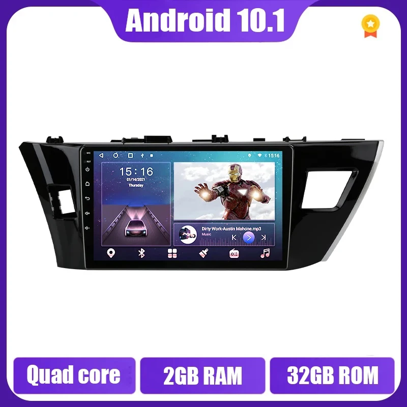 

2din Android 11 Car Radio Multimedia Video Player For Toyota Corolla 2014 2015 2016 GPS Navigation Head Unit 9" BT WiFi 32GB