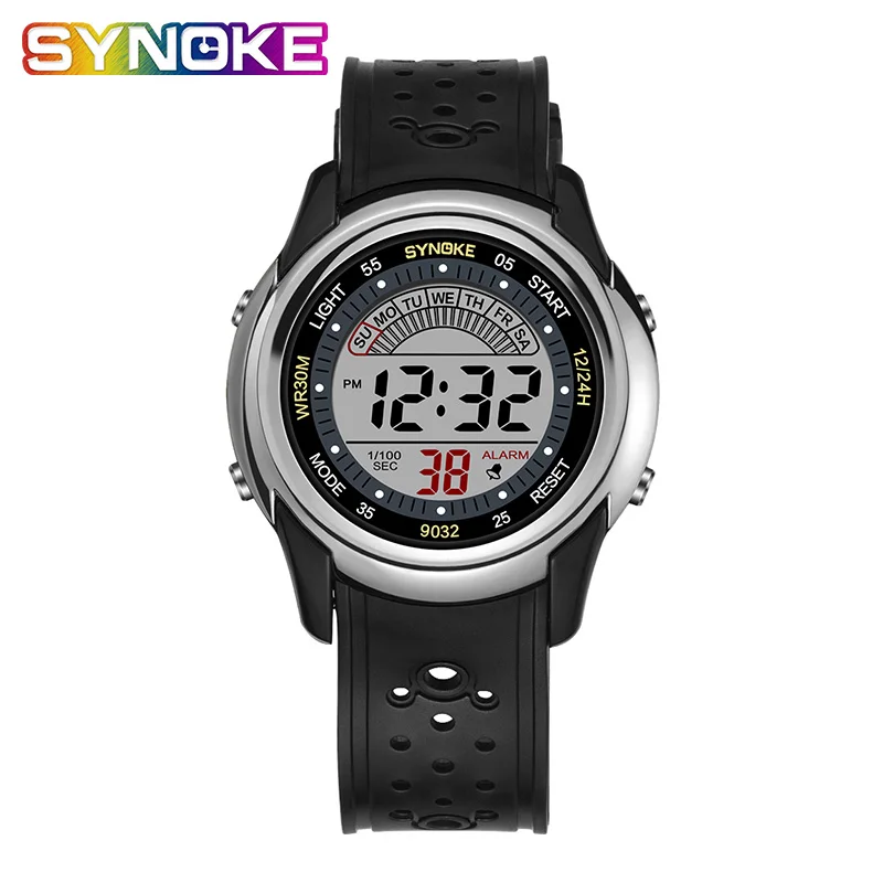 New SYNOKE Children LED Electronic Digital Watch Chronograph Clock Sport Watches 30M Waterproof Kids Wristwatches For Boys Girls