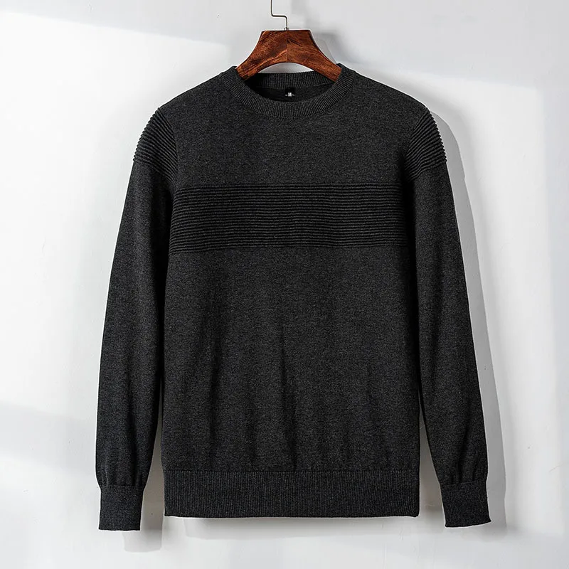 MRMT 2024 Brand New Autumn Men's TShirt Sweater Knitting Shirt Fashion T-shirt for Male Round-collar Pullover Pure Color Sweater