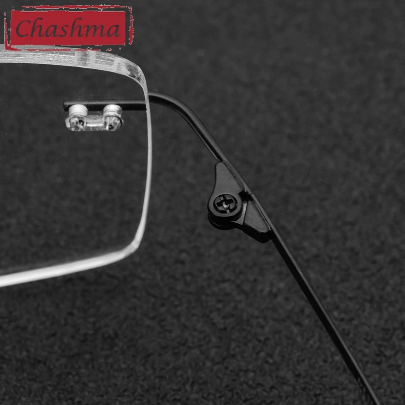 Men Eyeglasses Titanium Rimless for Women Light Pure Weight Flexible Glasses Frames