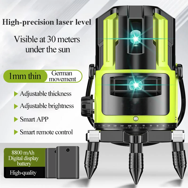 

Green Laser Receiver Beam Laser Level With Reciever Wall Laser Horizontal Laser Leveler Self Leveling 3d Laser Guide Prism Level